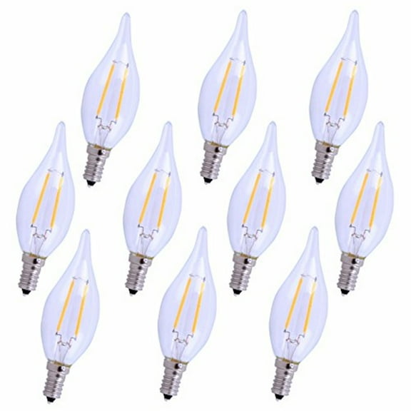 Elitco Lighting Odeya 4.11" 2.5W 3000K Clear Glass LED Light Bulb (Set of 10)