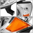 thumbnail image 4 of DNA Motoring for 05-11 Toyota Tacoma Chrome Housing Amber Corner Headlight Replacement Lamps, 4 of 7