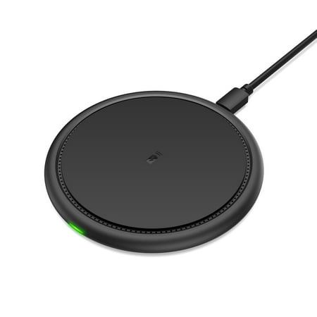 F10 Wireless Charging Pad Portable Fast Qi Wireless Charger Dock Quick Charging Base for iPhone X/8/8 (Best Portable Iphone Dock)
