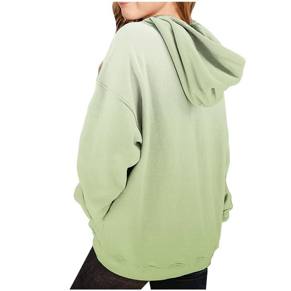 Oversized Hoodies for Teen Girls Trendy Gradient Color Hooded Sweatshirt Cute Kids Clothes Pullover Tops 2-14T