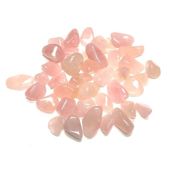 Zentron Crystal Collection: 1/2 Pound Tumbled Natural Rose Quartz Stones