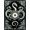 Black Gray, Pattern 13, variant on ODIKA Gothic Serpentine Snake Forest Mystical Symbols Whimsy Tattoo Non-Slip Chair-Friendly for Home Office, Gaming Room, Under Desk
