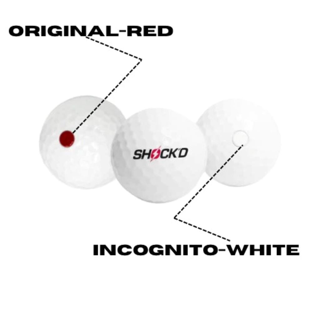 SHOCK'D Golf Balls Prank Loud Golf Balls, Red