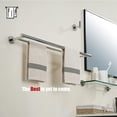 thumbnail image 4 of Double Towel Bar Matte Stainless Steel Bath Towel Rack for Bathroom Towel Holder Wall Mount Total Length TBLPB, 4 of 9