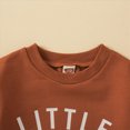 thumbnail image 6 of TOWED22 Toddler Boys Soft Clothes 2 Piece Set Long Sleeve Printed Crewneck Tee Elastic Waist Sweatpants Fall Winter Outfits(Coffee,18-24 M), 6 of 8