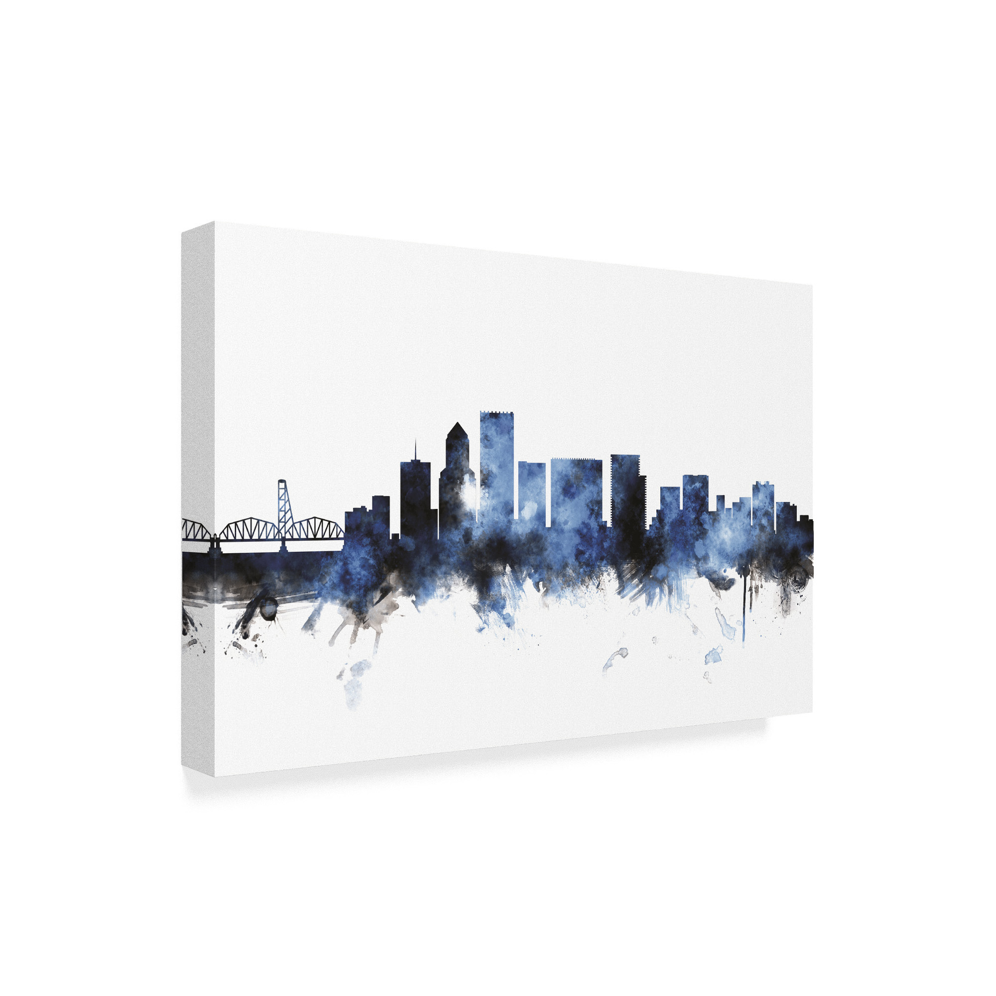 Trademark Fine Art 'Portland Oregon Skyline III' Canvas Art by Michael Tompsett