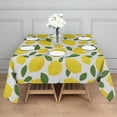 thumbnail image 3 of Square Tablecloth 42x42 Inch – Waterproof Polyester Printed Table Cover, Wrinkle Resistant & Washable for Kitchen Dining Picnic Party Decor, Single-v4-15, White, 3 of 6