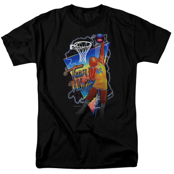 Teen Wolf Electric Wolf Adult 18/1 T-Shirt Black