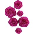 thumbnail image 1 of Letjolt Roseo Flor De Papel 6 Piezas Decoraciones De Fiesta De Color Rosa Intenso Para Fondo De Cumpleaños Fiesta De Boda Fiesta De Bebé Despedida De Soltera Pared De Guardería, 1 of 4