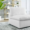 thumbnail image 5 of Sofa Middle Chair, Faux Vegan Leather, White, Modern Contemporary Urban Design, Living Lounge Room Hotel Lobby Hospitality, 5 of 8