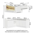 thumbnail image 3 of Cocina Integral Esquinera Madesa Glamy con Tarja Blanco, 3 of 10
