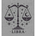 thumbnail image 2 of Libra Zodiac Sign Adult Heather Gray Long Sleeve Hoodie-Medium, 2 of 3