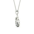 thumbnail image 2 of aaXia 10K White Gold 1/10ct. TDW Diamond Looping Teardrop Flower Pendant Necklace (H-I, I1-I2), 2 of 5