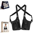 thumbnail image 1 of Bolso de hombro doble de cuero DOEUTLQ ajustable negro, 1 of 6