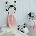 thumbnail image 4 of Autumn Alley Farmhouse Toilet Paper Holder and Towel Ring Holder with Bracket, Wall Mount, 2 Set - Farmhouse Toilet Paper Holder and Bathroom Hand Towel Holder Wooden Decor, White, 4 of 8
