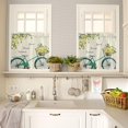thumbnail image 2 of Kitchen Curtains and Valance Set Tier Curtains Summer Farm Lemon Bicycle Semi Sheer Curtains for Living Room Rod Pocket Tiers and Valances for Windows 2 Piece Set 27.5"x24", 2 of 5