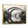 thumbnail image 2 of Designart "Grey Bridge Steel Euphony Charcoal IV" Architecture Floater Framed Canvas Print, 2 of 7