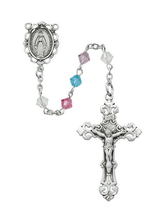 HMH Religious Sun Burst Crucifix and Centerpiece Rosary Set