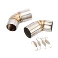 thumbnail image 3 of GFYSHIP For Ducati Monster 696 2008-2014 Monster 796/795 2010-2014 Monster 1100 / 1100S 2009-2010 Motorcycle Exhaust Pipe Muffler with Link Pipe, 3 of 7