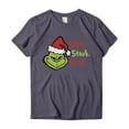 Halloween Shirts for Women 2024 YuCheng Grinch Face Printed Plus Size