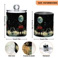 thumbnail image 5 of Yayeee 2 Pack Qtip Holder Dispenser for Bathroom with Lid Cotton Swab Canister, Red Sitting on The Moon, 5 of 6