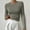 Gray, variant on Oplxuo Womens Chic Ruched T-Shirt Crewneck Casual Long Sleeve Workout Tops Fitted Going Out Tight Shirts