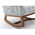 thumbnail image 7 of Living Room Rocking Chair, Modern Fabric Upholstered Leisure Rocker Chair with High Backrest & Cozy Armrest, Solid Wood Single Glider Accent Arm Chair for Living Room Bedroom Nursery, Geometry Blue, 7 of 7
