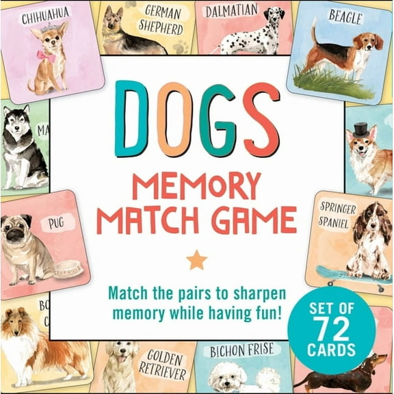 Dogs Memory Match Game (Set of 72 Cards) (Other)
