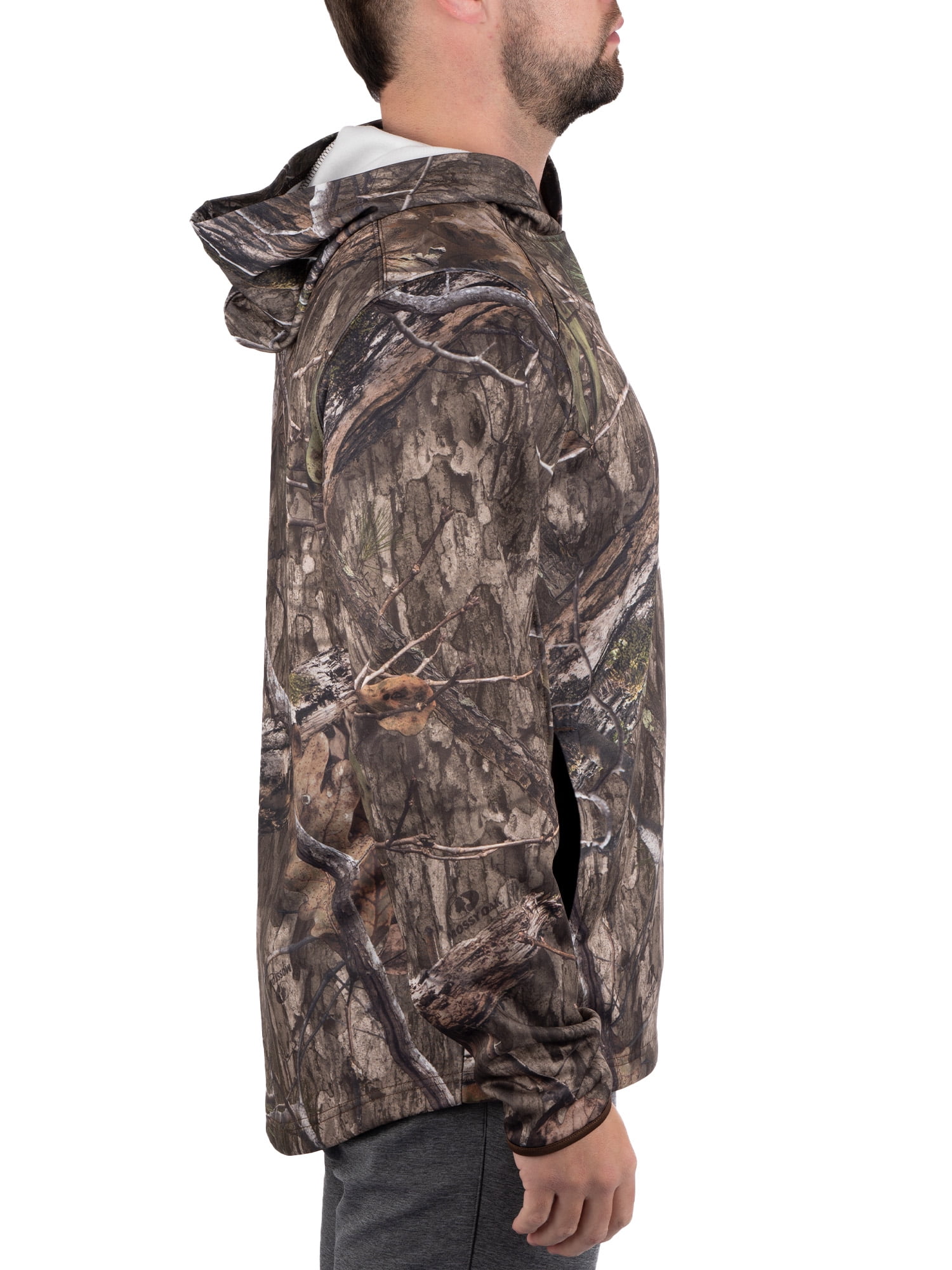 Men's Camo Hunting Performance Hoodie Pullover Sweatshirt by Mossy Oak, Sizes S-3XL