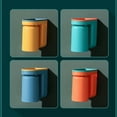 thumbnail image 4 of Toothbrush Rack Free Punching Mouthwash Cup And Toothbrushing Cup Wall-mounted Storage Box, 4 of 7