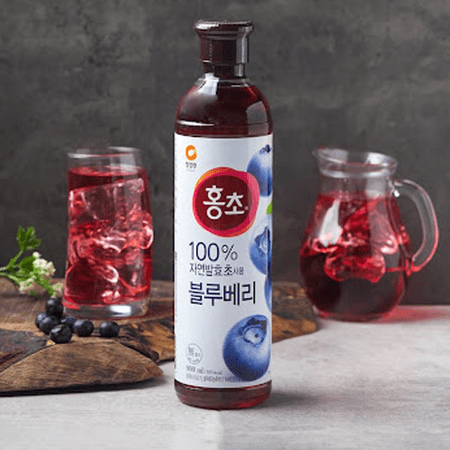 O’Food Hong Cho Blueberry Fruit Vinegar Drink Concentrate Sweet & Tangy Korean Wellness Beverage Mix with Water or Sparkling Water 30.41 fl oz (900ml) Product of Korea O’Food Hong Cho Blueberry Fruit Vinegar Drink Concentrate Sweet & Tangy Korean Wellness Beverage Mix with Water or Sparkling Water 30.41 fl oz (900ml) Product of Korea