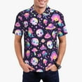 thumbnail image 1 of Balery Skull mushroom space Camisa Polo de Hombre con Estampado, de Manga Corta y Tejido Medio, Camisa Tipo Golf Polo-XX-Large, 1 of 6