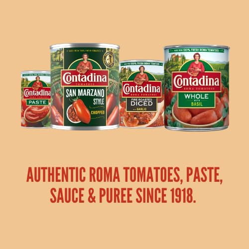 (12 pack) Contadina Canned Tomatoes Canned Tomato Paste, 18 oz Can