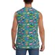 thumbnail image 4 of Fotbe Cars Transportation Men's Camiseta sin Mangas Estampada para Hombres, Playera Casual para Gimnasio, Entrenamiento, Playa-3X-Large, 4 of 7