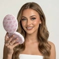 thumbnail image 6 of Fancii Taylor LED Lighted Travel Makeup Mirror, Rechargeable, 10x/1x Magnifying & 3 Light Settings - Compact, Portable, Large 5-inch Wide, for Handbag and Purses (Rosette Ribbon), 6 of 8