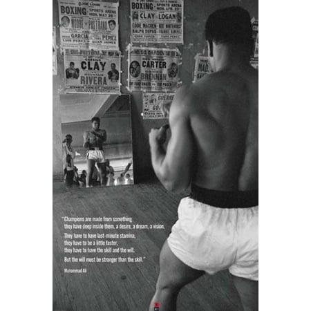 Muhammad Ali Gym Champions Motivational Quote Boxer Boxing Photo Poster 24x36 (Muhammad Ali Best Photos)