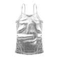 thumbnail image 4 of YiZYiF Girls Shiny Dance Tank Top Metallic Camisole Vest Performance Costume Silver 10, 4 of 7