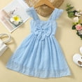 thumbnail image 2 of 12 Months Baby Girls Clothes 24 Months Toddler Girls Dress Summer Sleeveless Dress Cute Bowknot Strap Dress Blue, 2 of 6