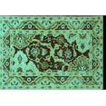 thumbnail image 1 of Ahgly Company Indoor Rectangle Oriental Turquoise Blue Industrial Area Rugs, 2' x 5', 1 of 4