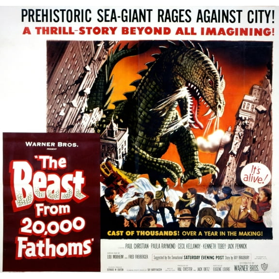 The Beast From 20000 Fathoms 1953 Movie Poster Masterprint (28 x 22)