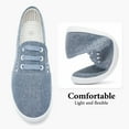 thumbnail image 3 of AOMAIS Women’s Slip On Canvas Shoes Sneakers Fashion Elastic Sneakers（Denim US9）, 3 of 11