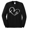thumbnail image 2 of Wild Bobby Heart Made Of Faith Inspirational/Christian Men Long Sleeve Shirt, Black, Small, 2 of 5