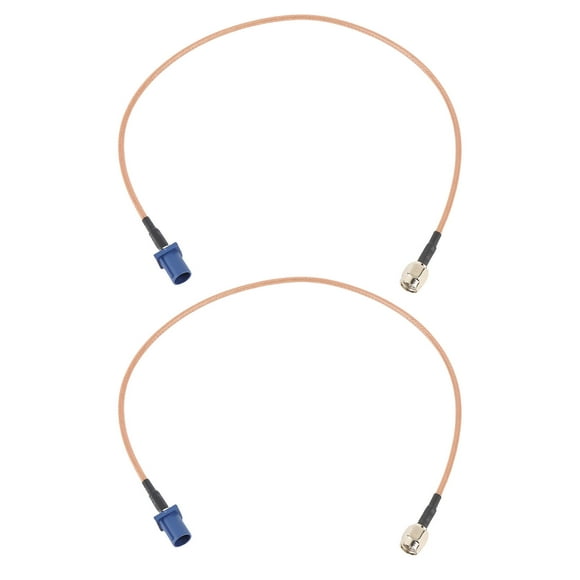 Vehicle GPS Antenna Adapter Cable, 2PCS FAKRA C Male To SMA Male Coaxial Cable Metal Rubber Anti Interference Wide Compatibility for Coaxial Cables