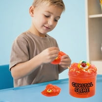 Kumdkd 70ml Fruit Crystal Mud Slimes - Non-Settling DIY Clay Toy for Kids & Adults, Stretchy Sensory Play with Tools, Stress Relief Crafts, Creative Modeling Clay, Vibrant Colors for Artistic Fun