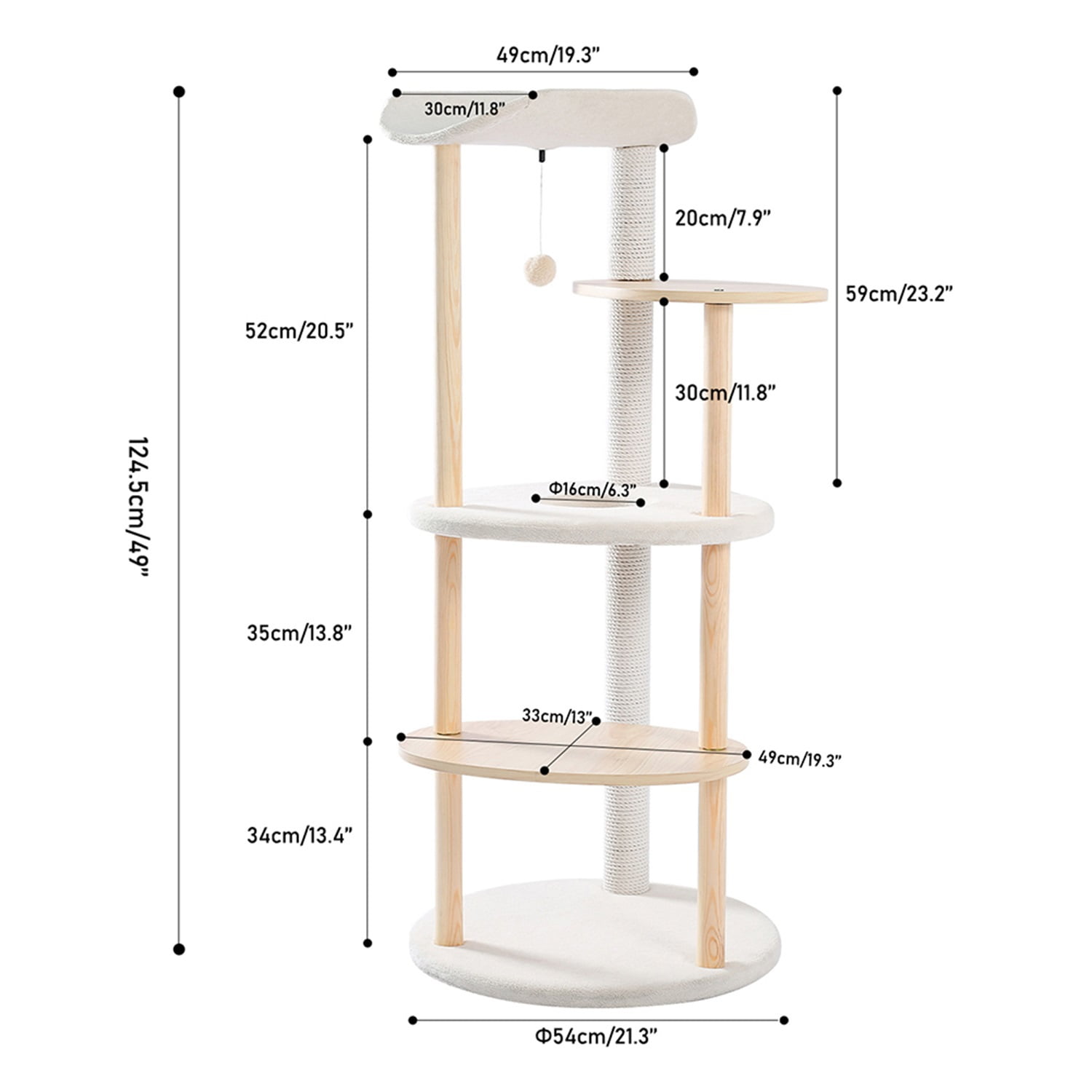 Pefilos Cat Tree Tower for Large Cats Cat Tree for Indoor Cats, Kitty Climbing Cat Scratching for Furniture with Scratching Post, Dangling Ball for Indoor Cats Upgraded, Beige Pefilos Cat Tree Tower for Large Cats Cat Tree for Indoor Cats, Kitty Climbing Cat Scratching for Furniture with Scratching Post, Dangling Ball for Indoor Cats Upgraded, Beige