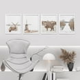 thumbnail image 3 of PixonSign Framed Wall Art Winter Country Farm Prints, Set of 4 Sheep Lamb Windmill Photography Wall Decors, Nature Wall Décor, Adhesive Canvas Poster, Modern Home Artwork - 11"x14" White, 3 of 5