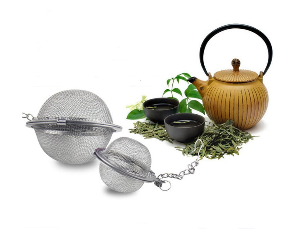 Tea Strainer,2 PCS Stainless Steel Mesh Tea Ball Infuser Tea Infuser Tea Filter for Brew Loose Leaf Tea Spices Seasonings