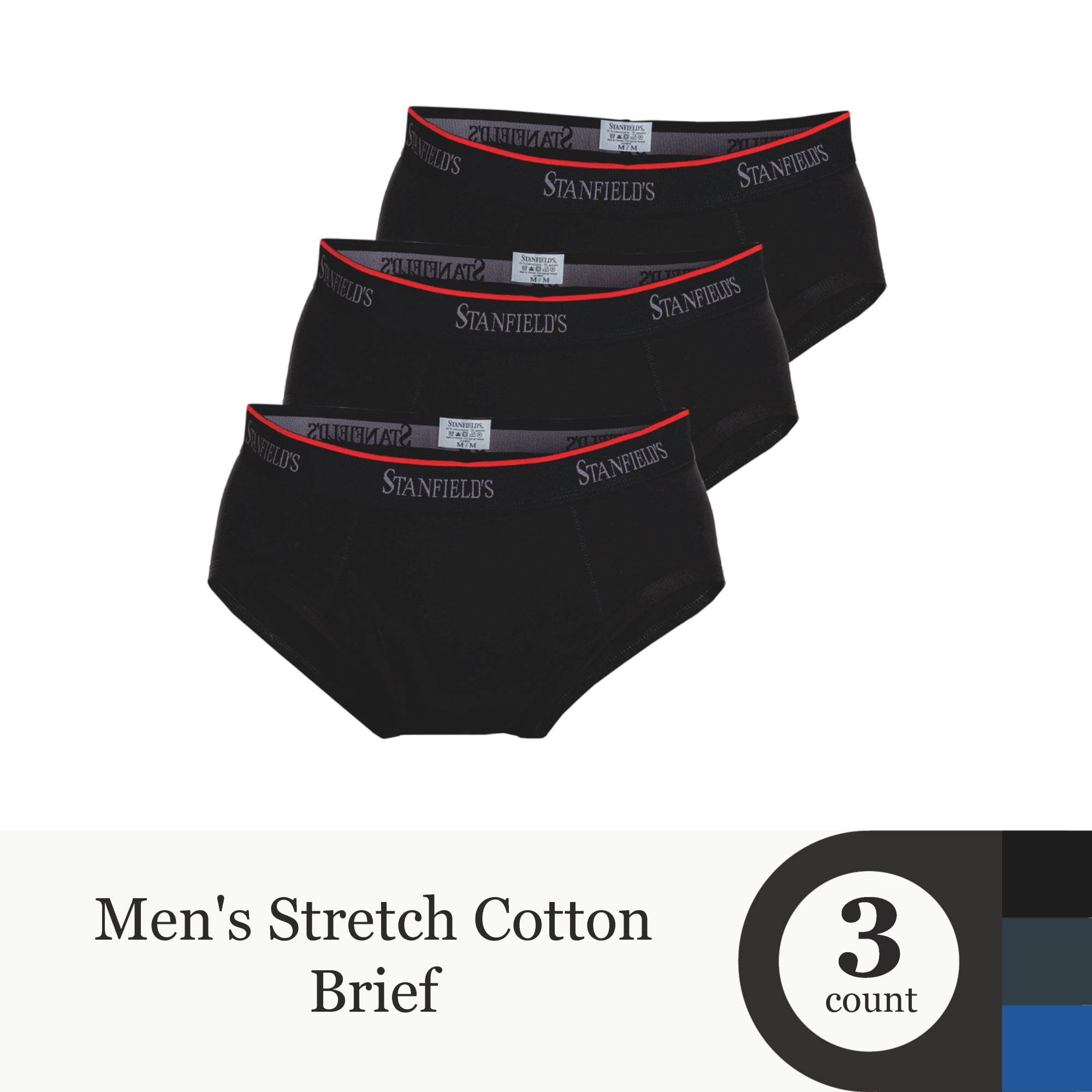 Stanfield's Men's Cotton Stretch Underwear Briefs -3 Pack