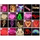 thumbnail image 3 of Lámpara LED decorativa en forma de árbol navideño rosa con diseño de renos y corazones - Incluye baterías y conexión USB para decoración de hogar, bares y fiestas, 3 of 5