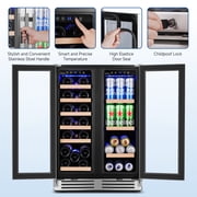 Bodega 4.1 cu ft 2 - Glass Door Beverage Refrigerators, Silver
